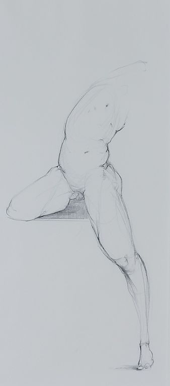 Appraisal: Gary Weisman b American Male Nude Drawing Signed original sanguine