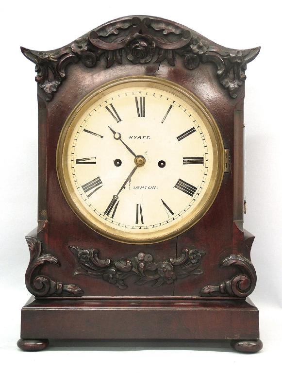 Appraisal: Mahogany double fusee bracket clock the movement striking on a