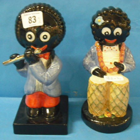 Appraisal: Carltonware Large Golly Figures Bongo Flute Player