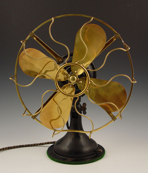 Appraisal: VINTAGE WESTINGHOUSE BRASS BLADE ELECTRIC FAN Highly polished brass blades