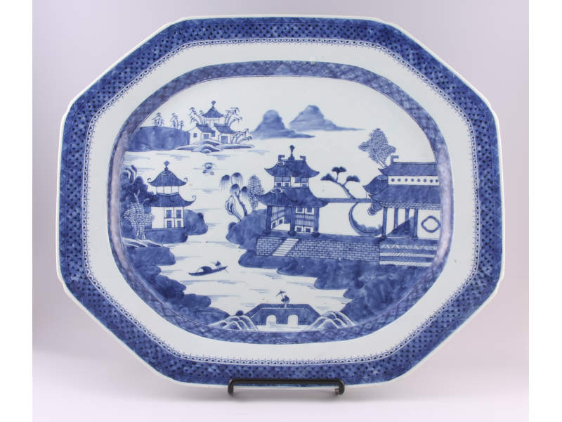 Appraisal: Chinese Export Porcelain Nanking Variant Platter th c unusually large