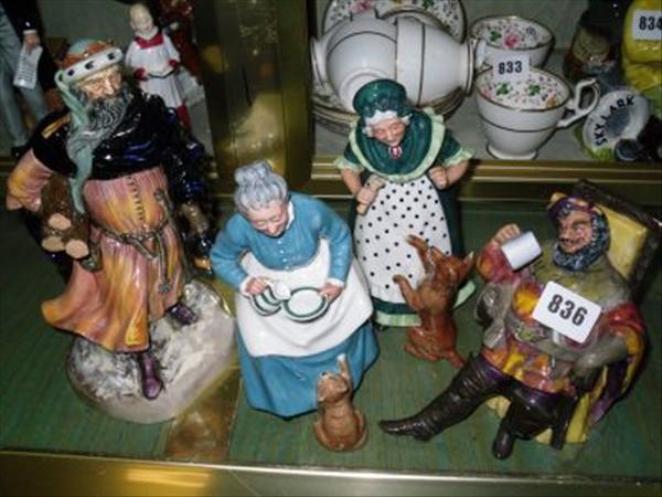 Appraisal: Four Royal Doulton figures Old Mother Hubbard HN The Favourite