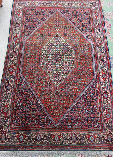 Appraisal: PERSIAN BIJAR AREA RUG overall Herati floral design in fine