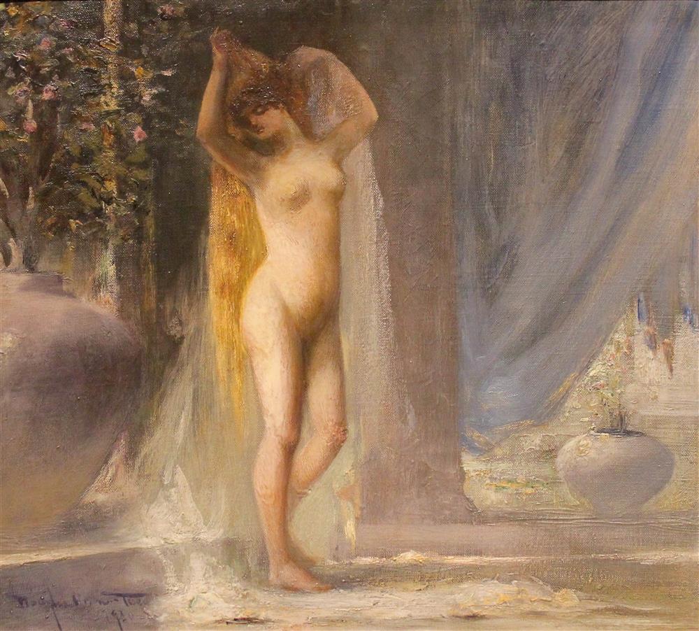 Appraisal: DOUGLAS ARTHUR TEED AMERICAN - NUDE Oil on canvas x