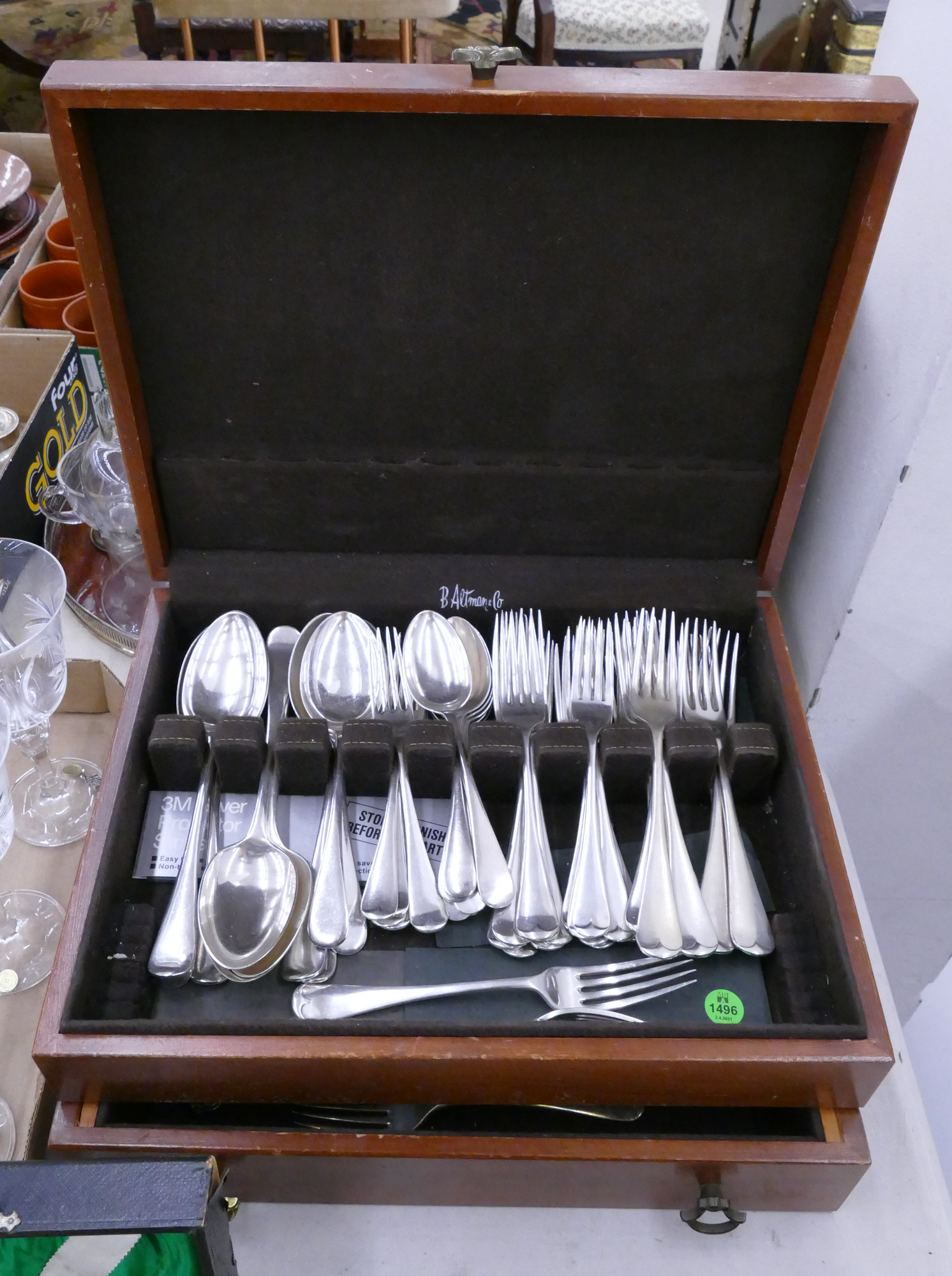 Appraisal: Group English Silverplated Flatware in Chest