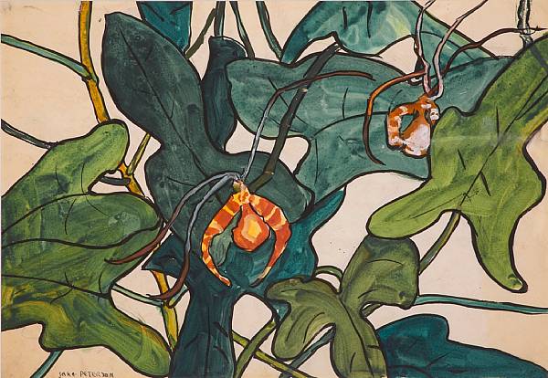 Appraisal: Jane Peterson American - Orchid study signed 'Jane Peterson' lower