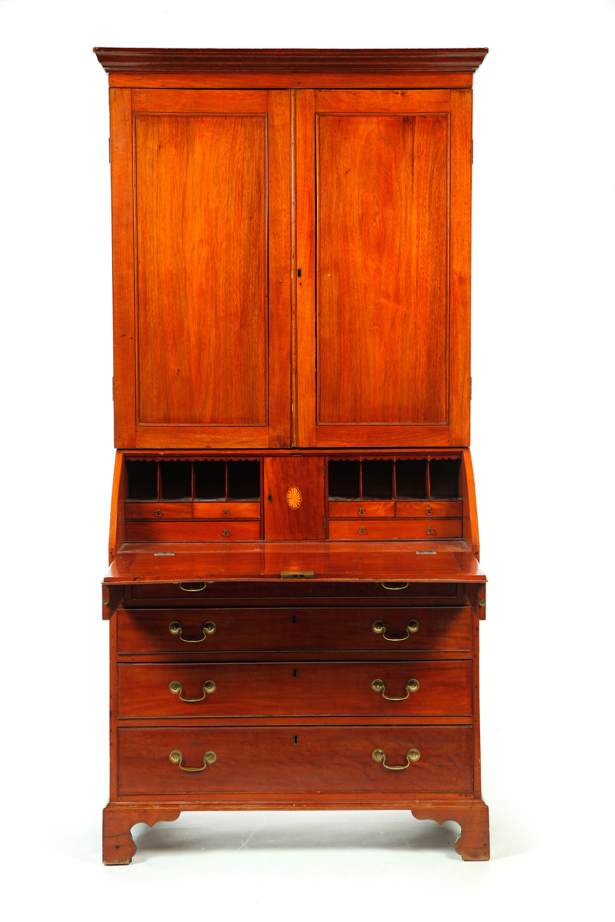 Appraisal: AMERICAN CHIPPENDALE DESK-AND-BOOKCASE Probably Pennsylvania late th-early th century mahogany