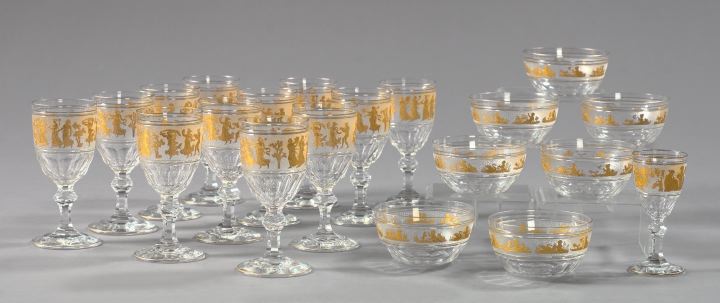 Appraisal: Collection of Twenty Glass Goblets consisting of a fine set