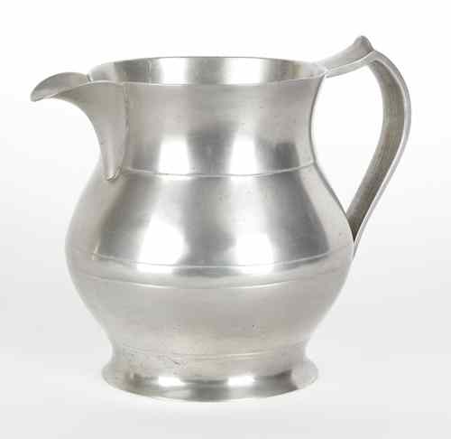 Appraisal: Westbrook Maine pewter pitcher ca bearing the touch of Rufus