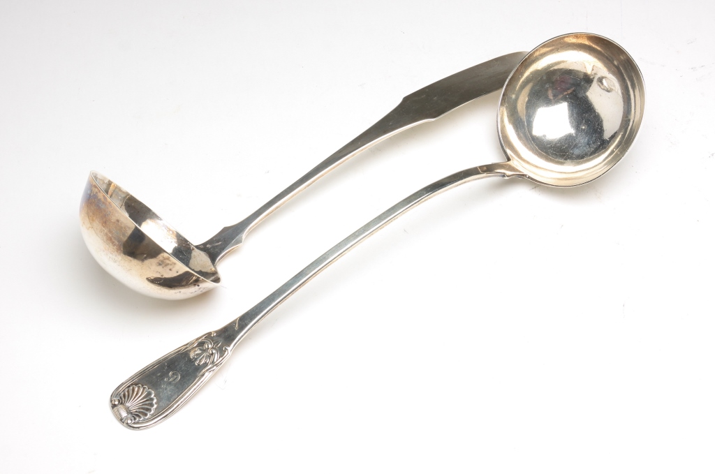 Appraisal: TWO SILVER LADLES Glasgow Scotland by Robert Gray and son