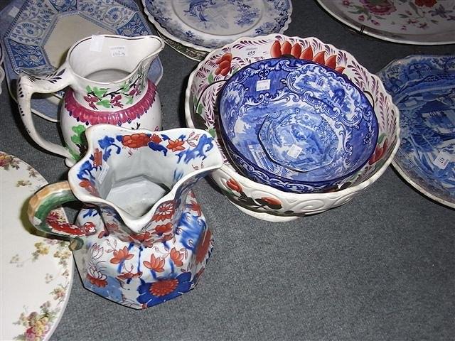 Appraisal: A LARGE WELSH GAUDY LUSTRE PUNCH BOWL a Mason's Ironstone