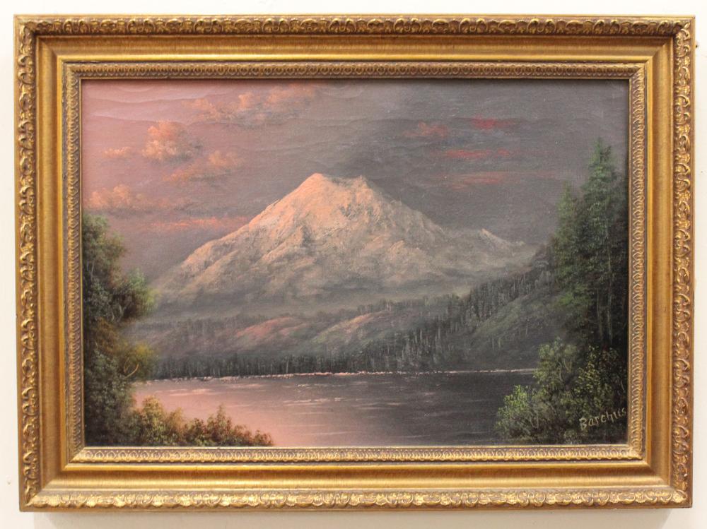 Appraisal: ELIZA BARCHUS Oregon - oil on board Mount Rainier at