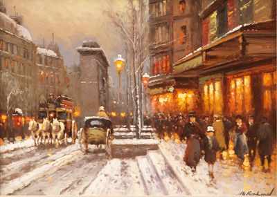 Appraisal: Yuri Kuzmin Russian b Paris Port St Denis in Winter