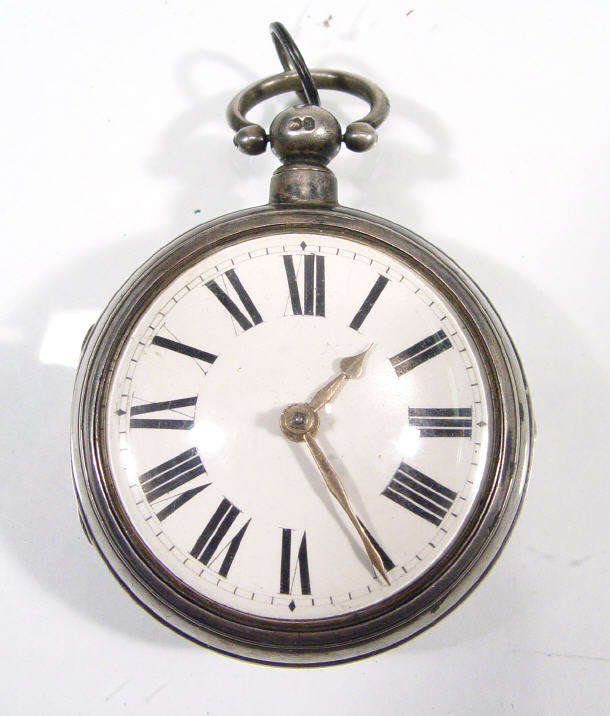 Appraisal: Silver fusee movement pocket watch W Fowle Uckfield number with