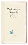 Appraisal: POUND EZRA Hugh Selwyn Mauberley Initials after designs by the