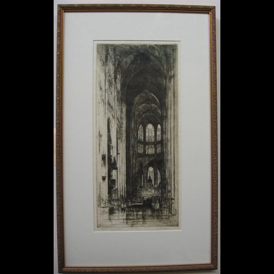 Appraisal: HERBERT RAINE - CANADIAN ST OWEN ROUEN FRANCE ETCHING Image