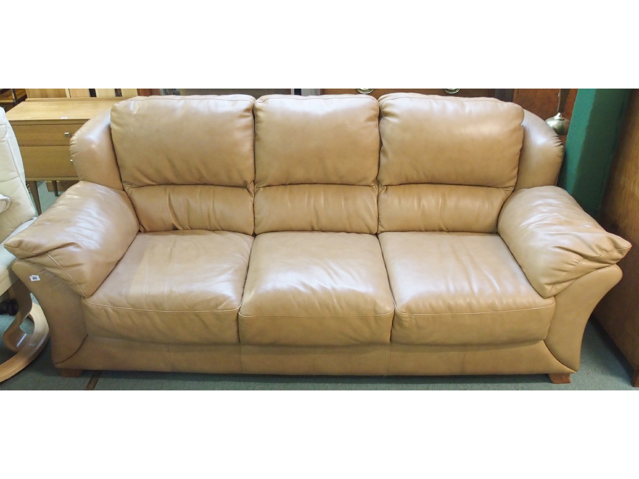 Appraisal: A Calia Italia three seater leather sofa