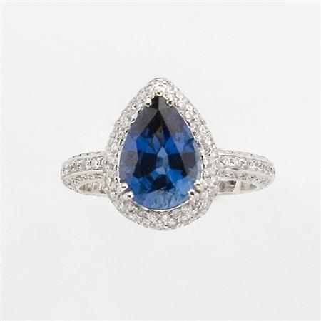 Appraisal: White Gold Sapphire and Diamond Ring Estimate -