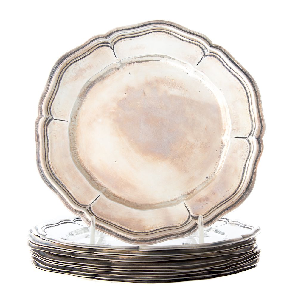 Appraisal: Set of Buccellati sterling dessert plates in Diam no monograms