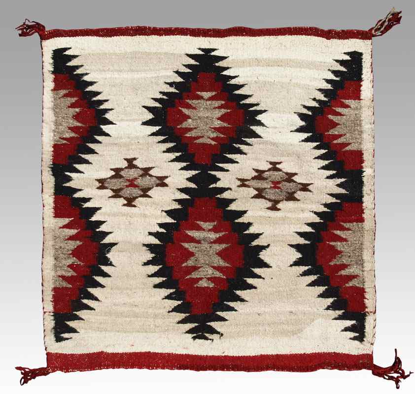 Appraisal: CIRCA 'S NATIVE AMERICAN NAVAJO HAND WOVEN WOOL RUG ''