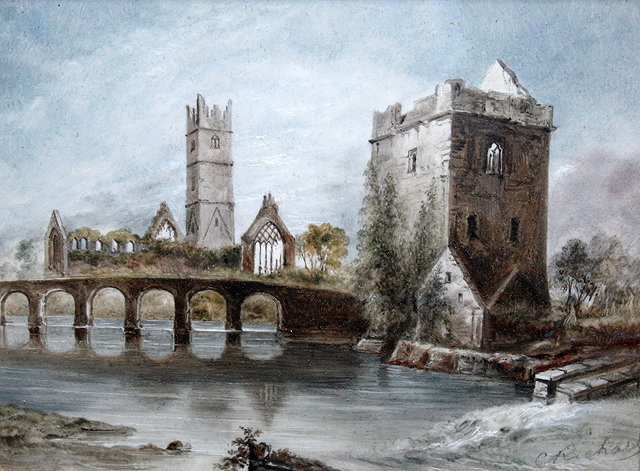 Appraisal: C RICHARDS'Claregalway Abbey Co Galway' and Clonmacnoise' a pair signed