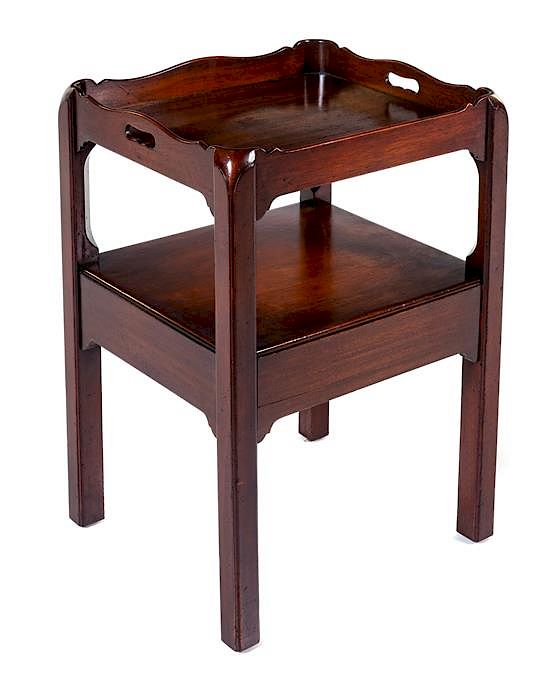 Appraisal: A Georgian Style Mahogany Side Table Height x width x