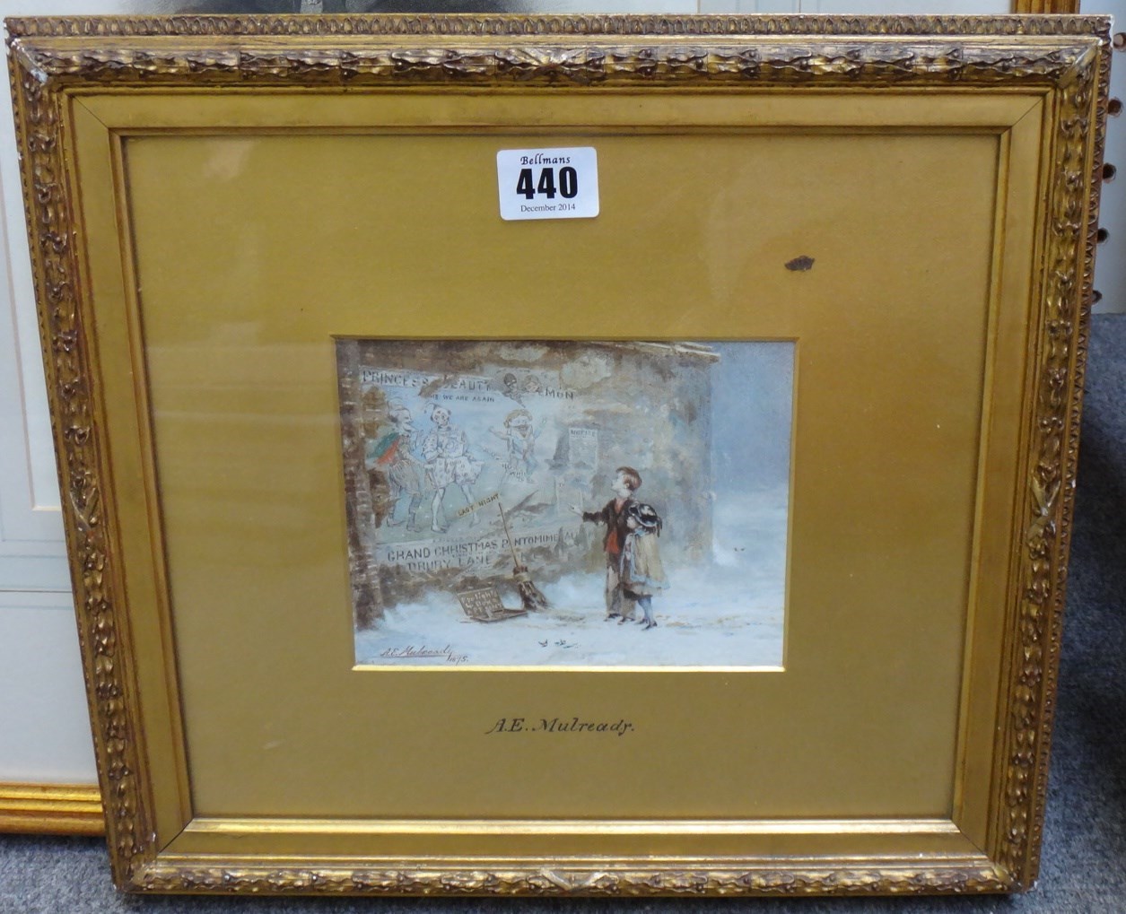 Appraisal: Augustus E Mulready - Drury Lane watercolour and gouache signed