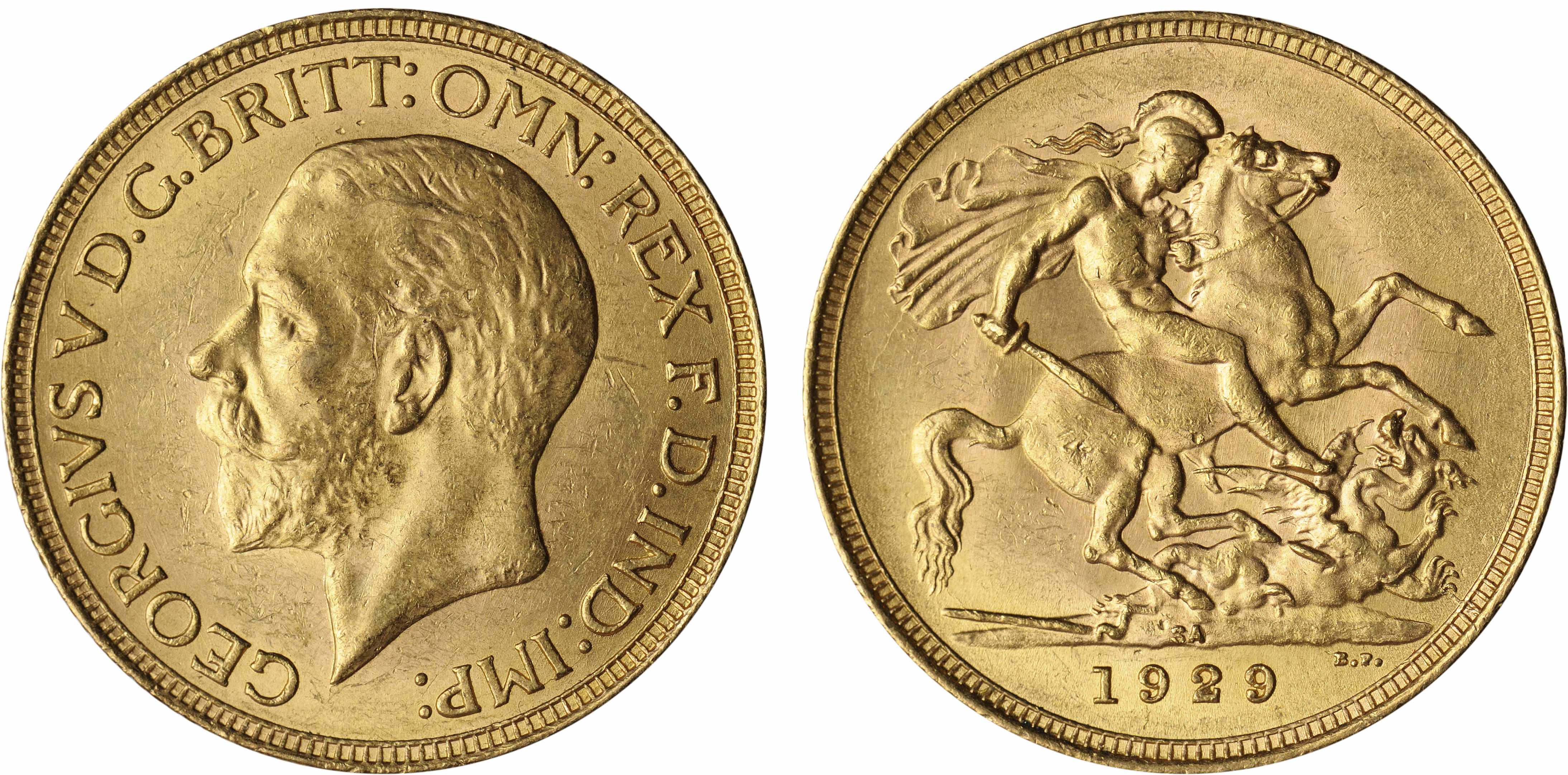 Appraisal: South Africa George V Sovereign -SA KM-A Only the slightest