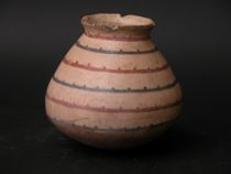 Appraisal: Hand Painted Pre-Columbian Pot This piece was originally purchased from