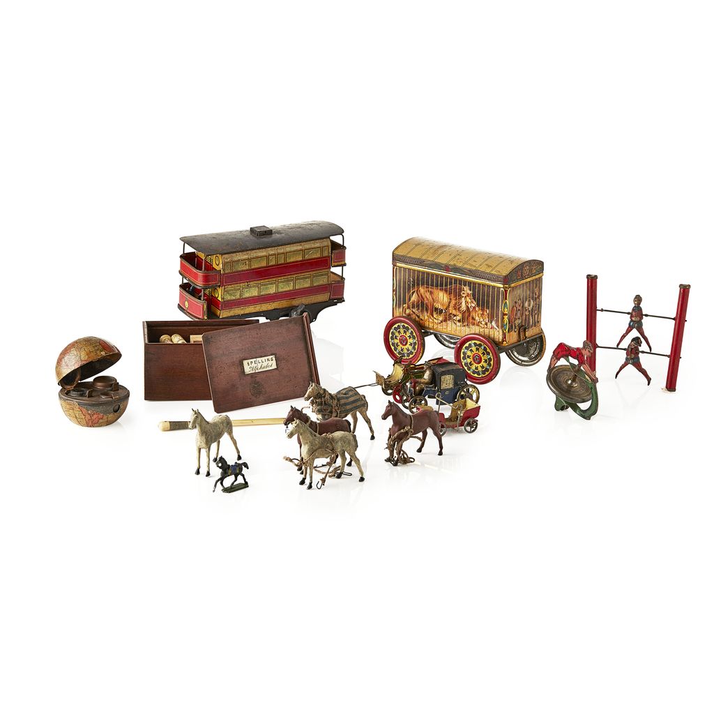 Appraisal: GROUP OF TINPLATE TOYS AND OTHER EPHEMERA LATE TH EARLY