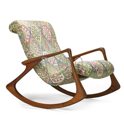 Appraisal: VLADIMIR KAGAN b KAGAN-DREYFUSS Rocking chair no F USA s