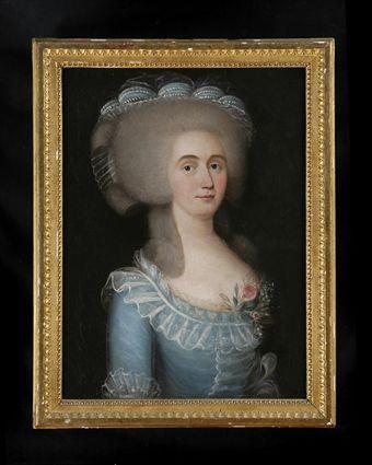 Appraisal: FRENCH SCHOOL PORTRAIT OF A LADY Oil on canvas relined