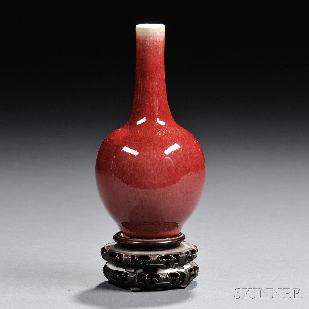 Appraisal: Flambe Bottle Vase China th century the rounded body rising