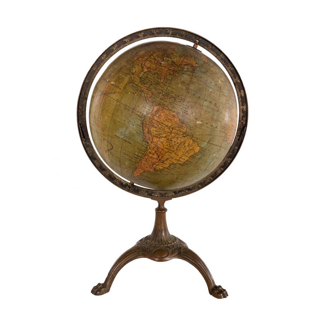 Appraisal: G W BACON GLOBEHaving imported globe from London mapmakers upon