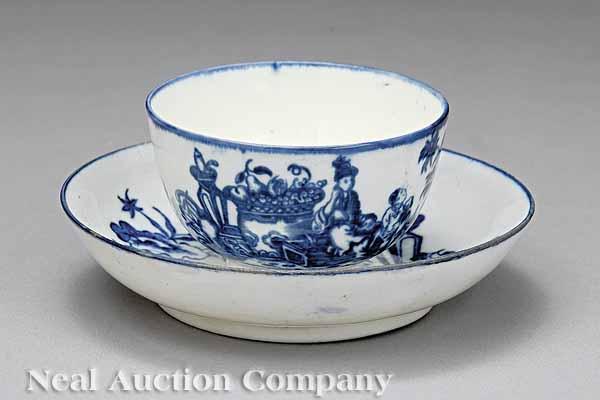 Appraisal: A Fine English Chinoiserie Porcelain Tea Bowl and Saucer both