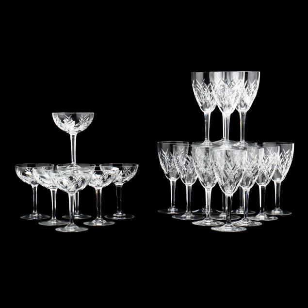 Appraisal: BACCARAT CRYSTAL AUVERGNE PERIGOLD STEMS France a vintage discontinued pattern