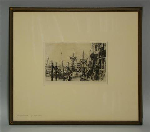 Appraisal: JAMES ABBOTT MCNEILL WHISTLER AMERICAN - LIMEHOUSE Etching on wove