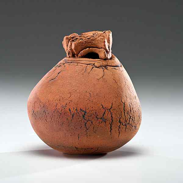 Appraisal: Susan Eisen USA Covered Container Ceramic ht dia in Shown