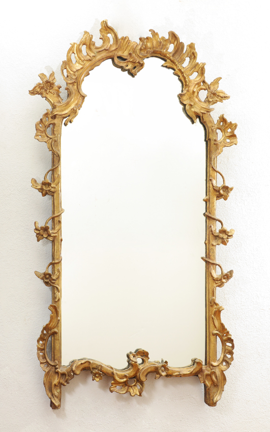 Appraisal: TH CENTURY FRENCH ROCOCO STYLE GILT WOOD MIRROR Foliate motif