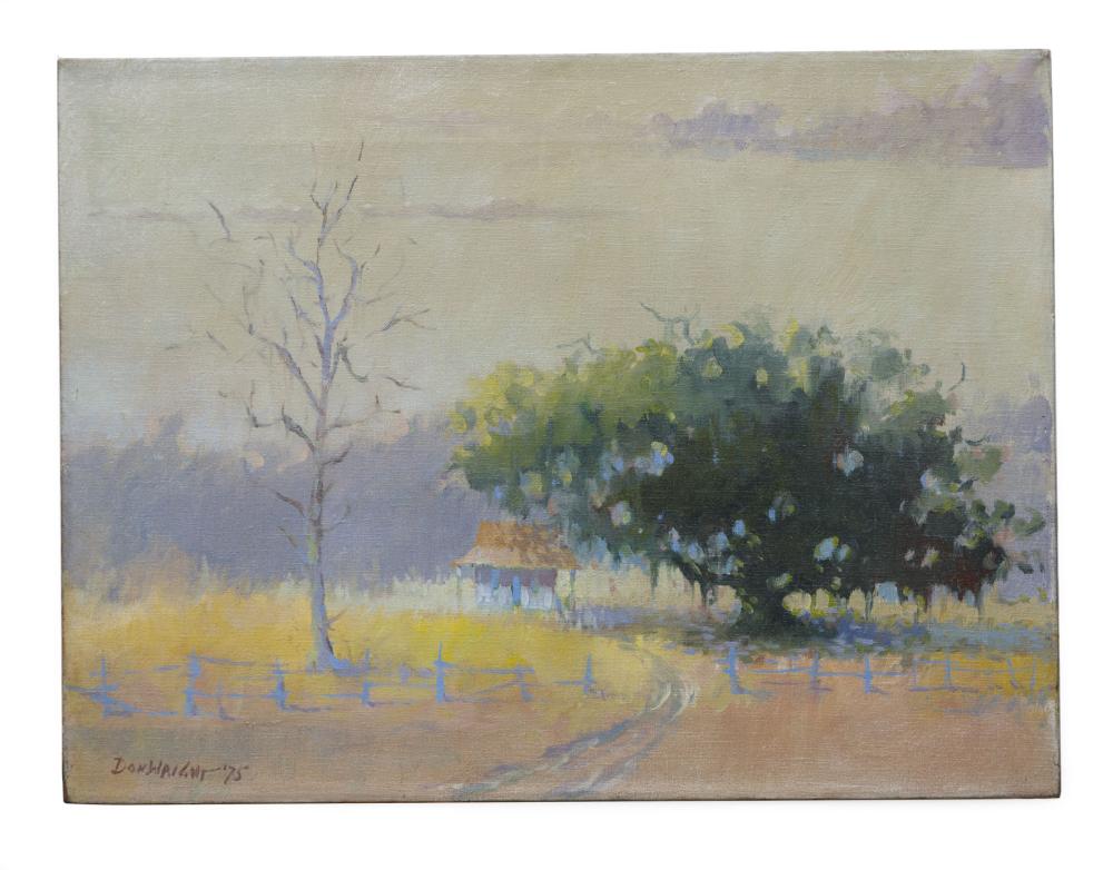 Appraisal: Don Wright American Louisiana - Louisiana Live Oak Landscape oil