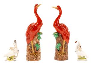 Appraisal: Group Porcelain Birds Chelsea House Chelsea House American founded A