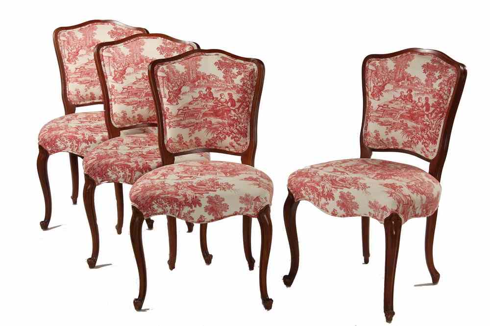 Appraisal: SIDECHAIRS - Set of Four Louis XIV Style Sidechairs th