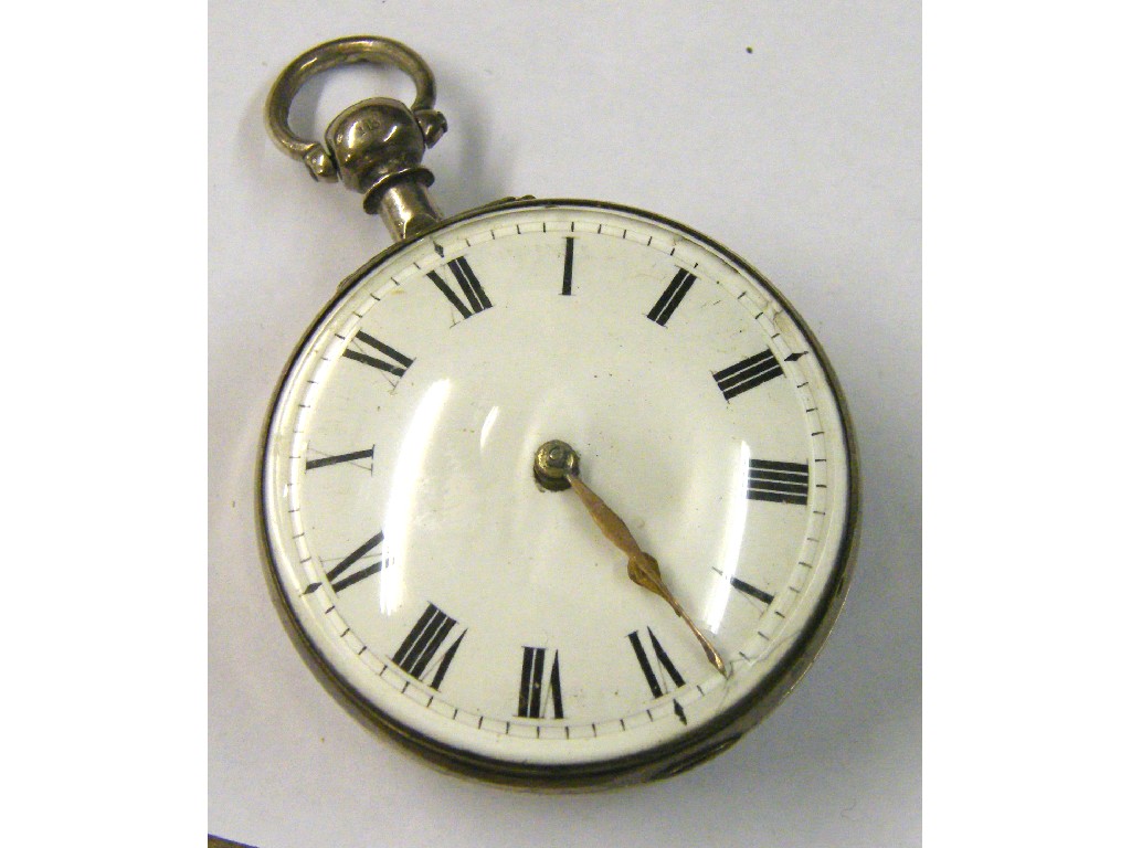 Appraisal: Silver fusee verge pocket watch signed Woodward London mm lacks