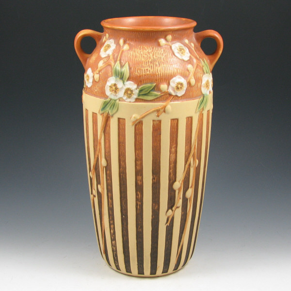 Appraisal: Roseville Cherry Blossom - double handled vase in brown and