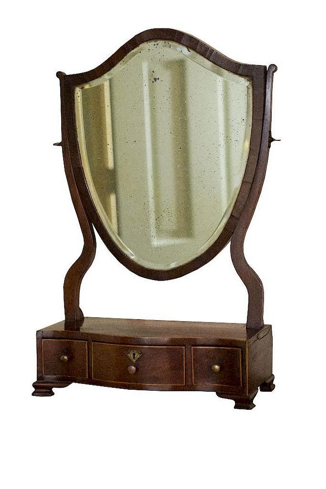 Appraisal: George Dressing Mirror Stand George III Dressing Mirror on Stand