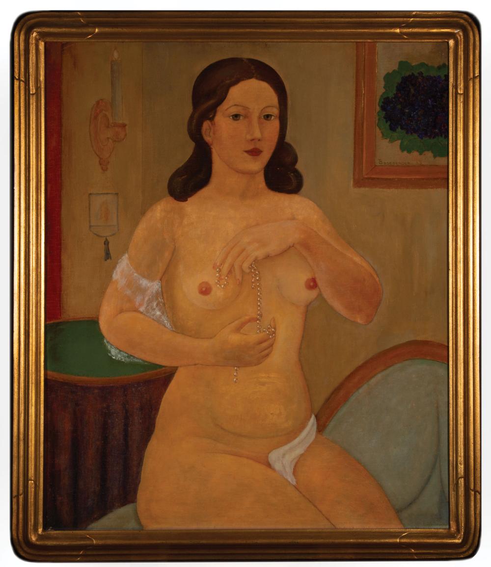 Appraisal: Laura Bodebender American New Orleans - Seated Nude with Beads