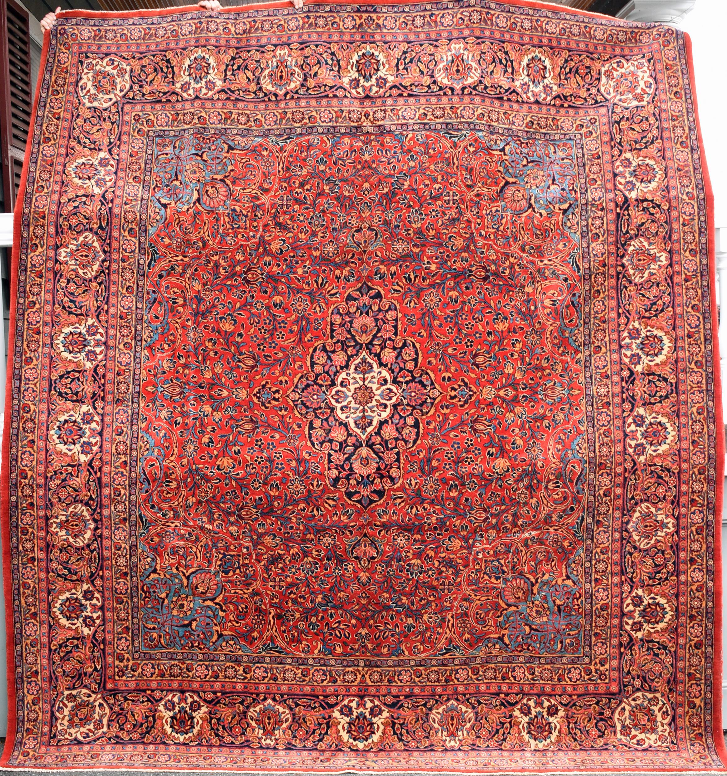 Appraisal: ANTIQUE KESHAN ORIENTAL ROOM SIZE RUG A classic Ca s