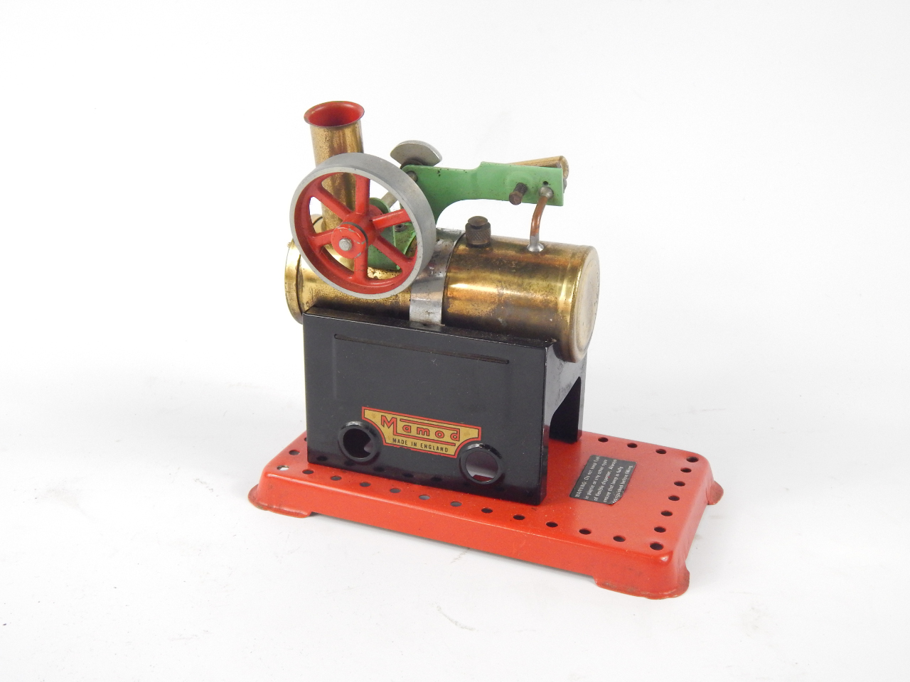 Appraisal: A Mamod stationary engine with brass cylinder cm wide and