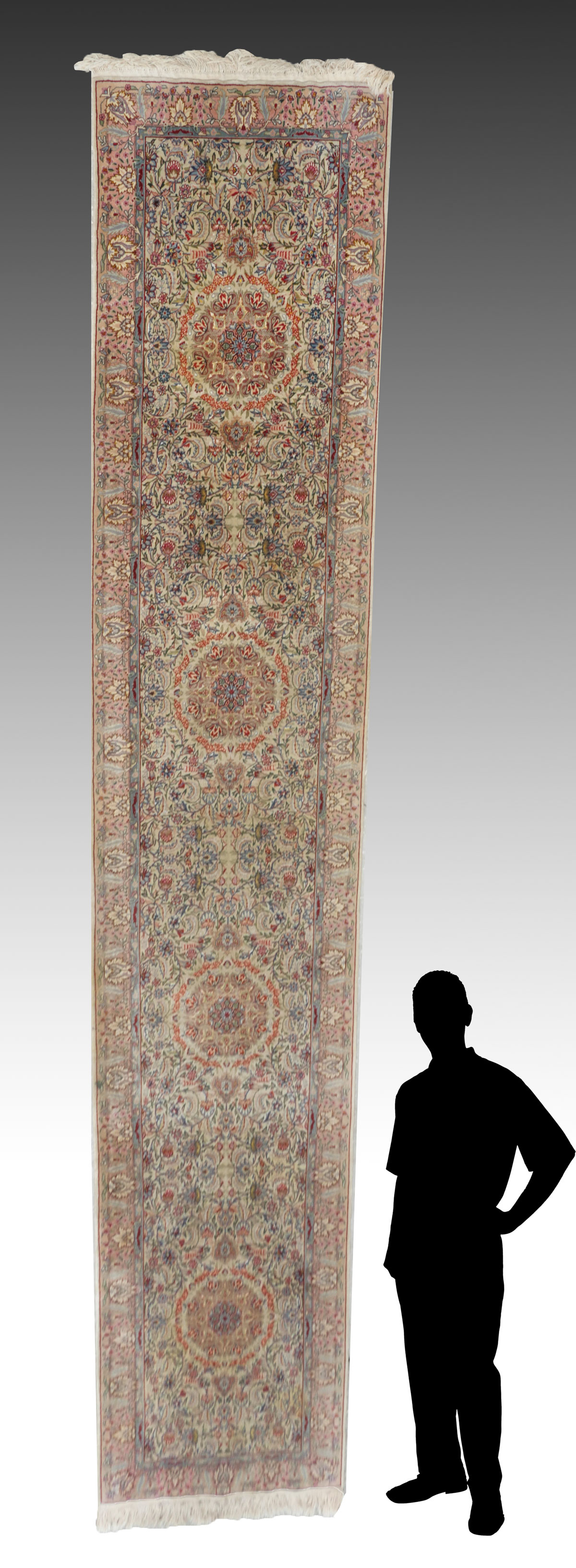 Appraisal: PERSIAN HAND KNOTTED WOOL RUNNER ' '' X ' ''