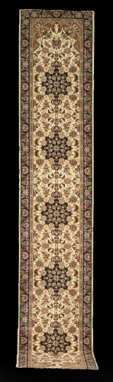 Appraisal: Silk Tabriz Runner ' x '